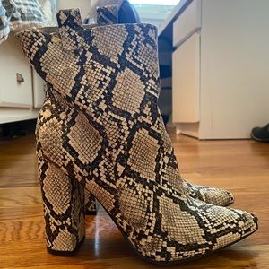 Snake Skin Booties